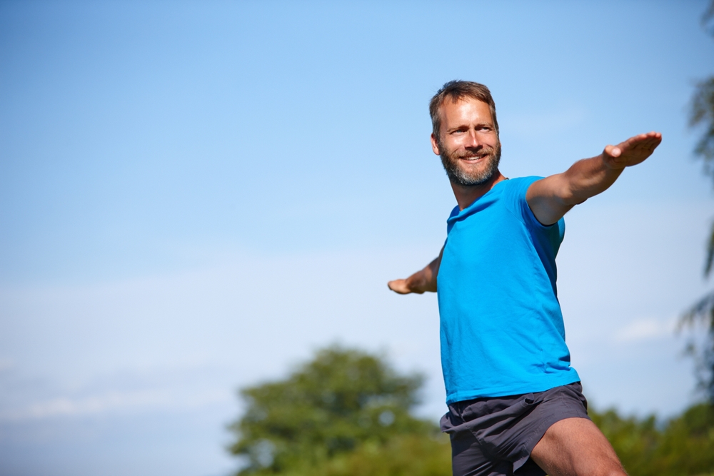 Nature,,Man,Or,Stretching,Outdoor,With,Yoga,For,Exercise,,Balance